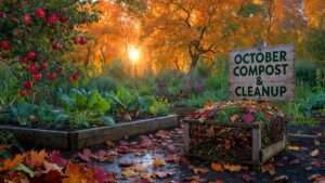 october composting and cleanup