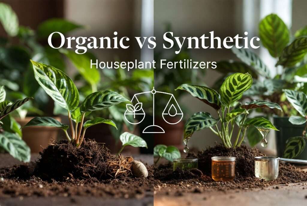 organic vs. synthetic houseplant fertilizers