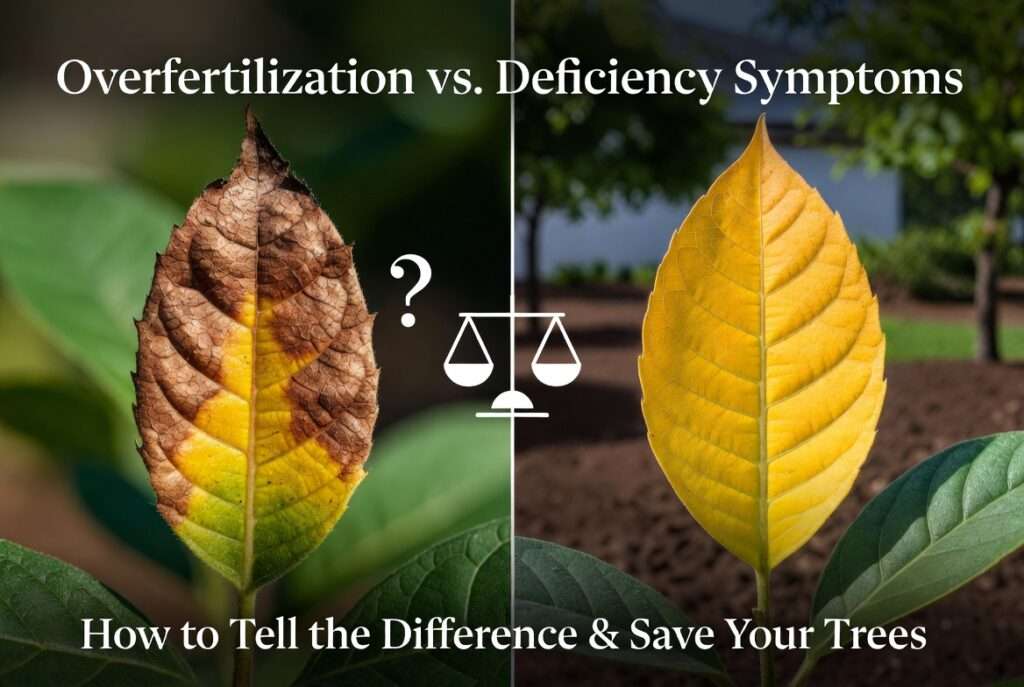 overfertilization vs. deficiency symptoms