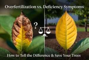 overfertilization vs. deficiency symptoms