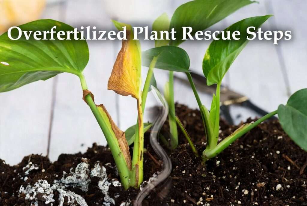 overfertilized plant rescue steps