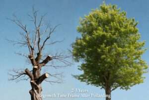 regrowth time frame after pollarding