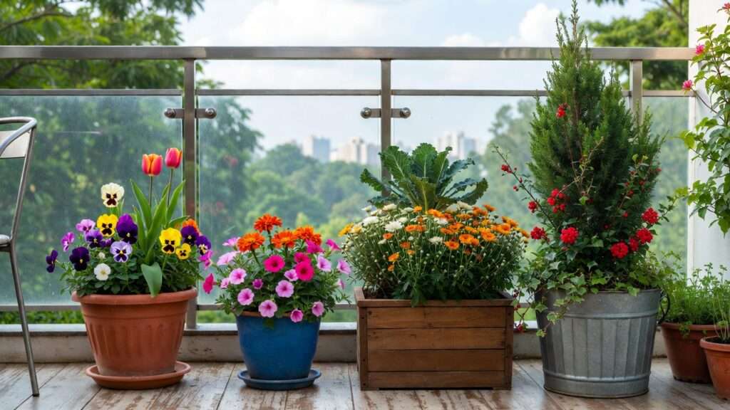 seasonal transitions in container gardens