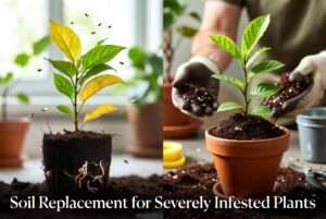 soil replacement for severely infested plants