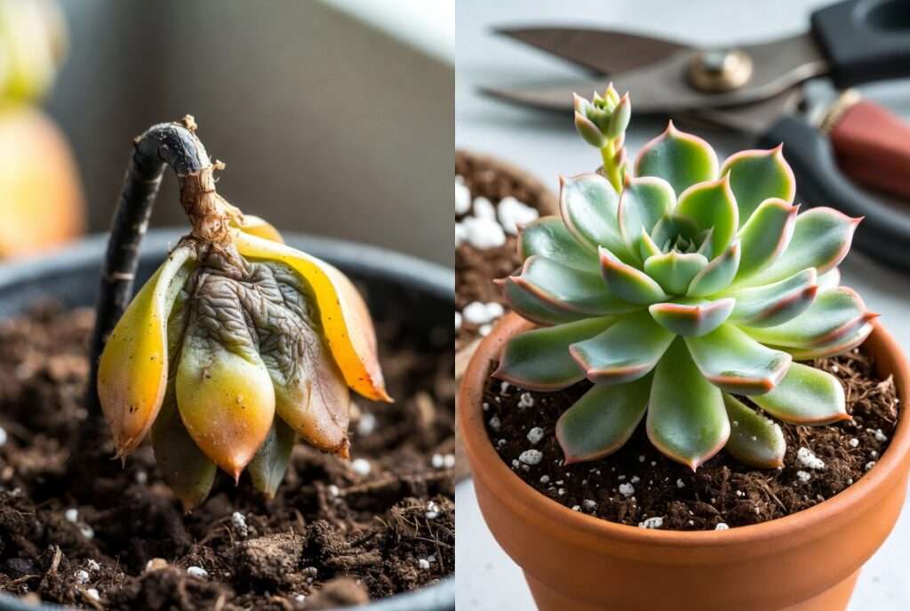 step-by-step guide to rescue a dying succulent
