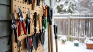 storing garden tools for winter