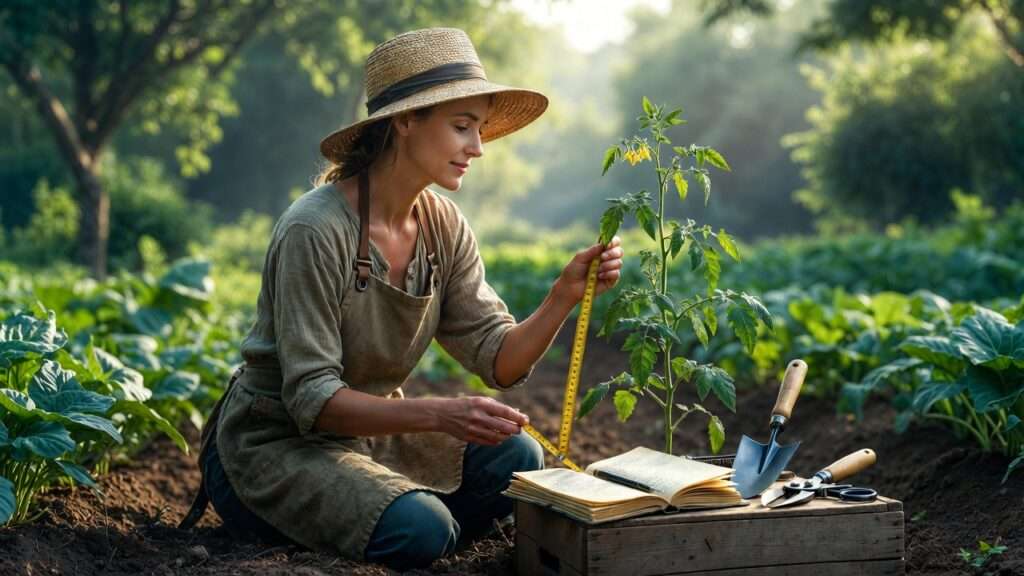 tracking growth in a garden journal