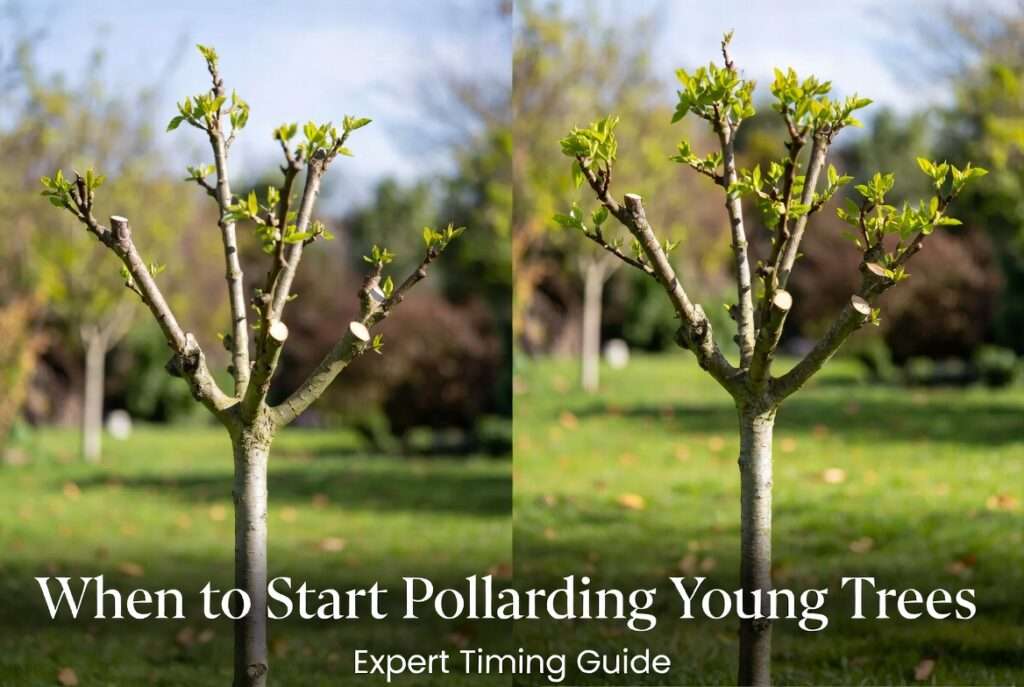 when to start pollarding young trees