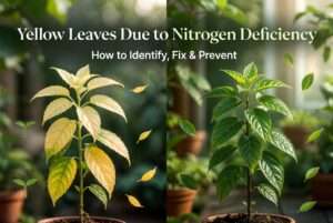 yellow leaves due to nitrogen deficiency