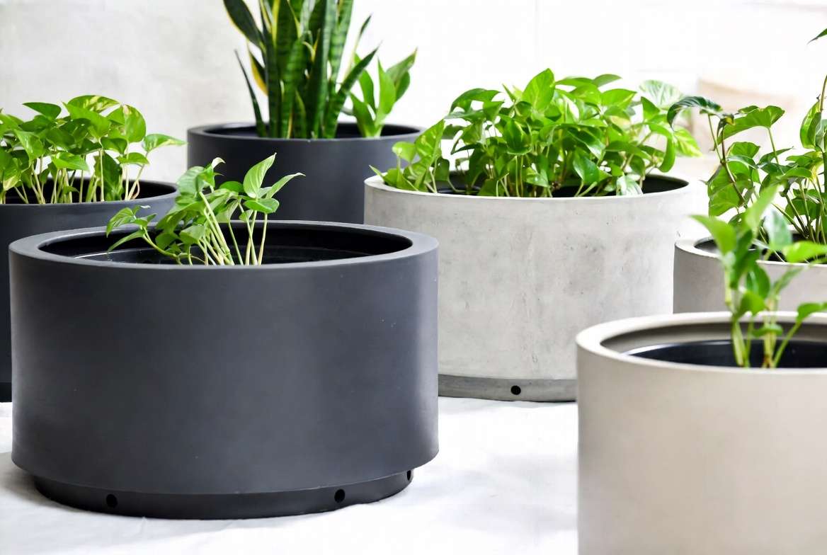 Best large round planter materials including resin fiberglass ceramic and concrete for 2026 plant care