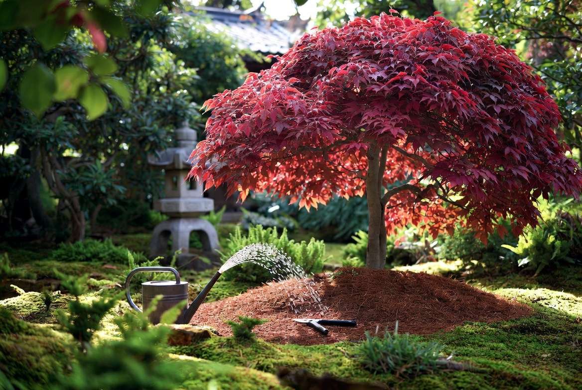 Japanese plants essential care with proper soil mulching watering and pruning