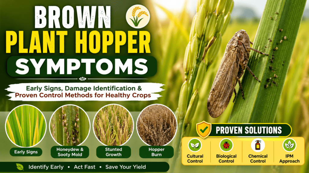 brown plant hopper symptoms