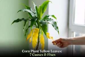 corn plant yellow leaves