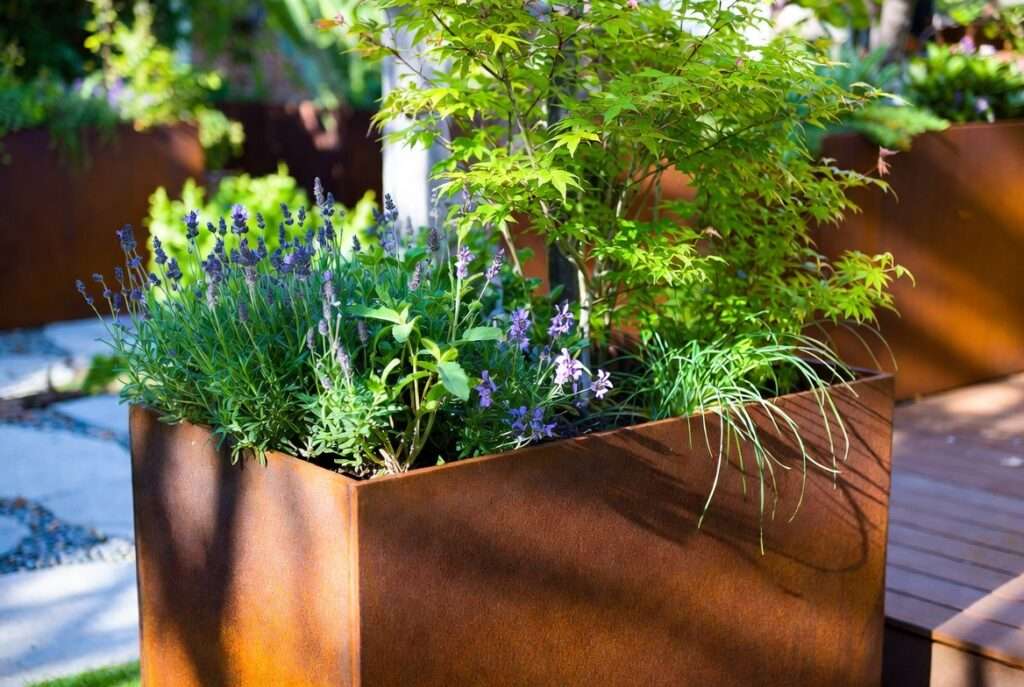 corten steel planter