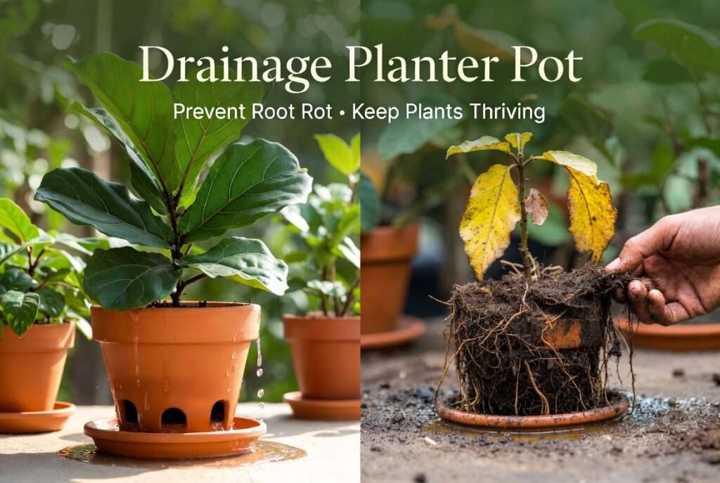 drainage planter pot