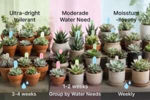 grouping succulents by water needs