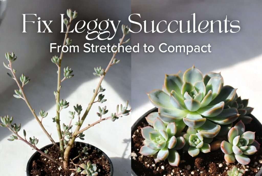 handling succulent etiolation (stretching)