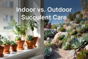 indoor vs. outdoor succulent care