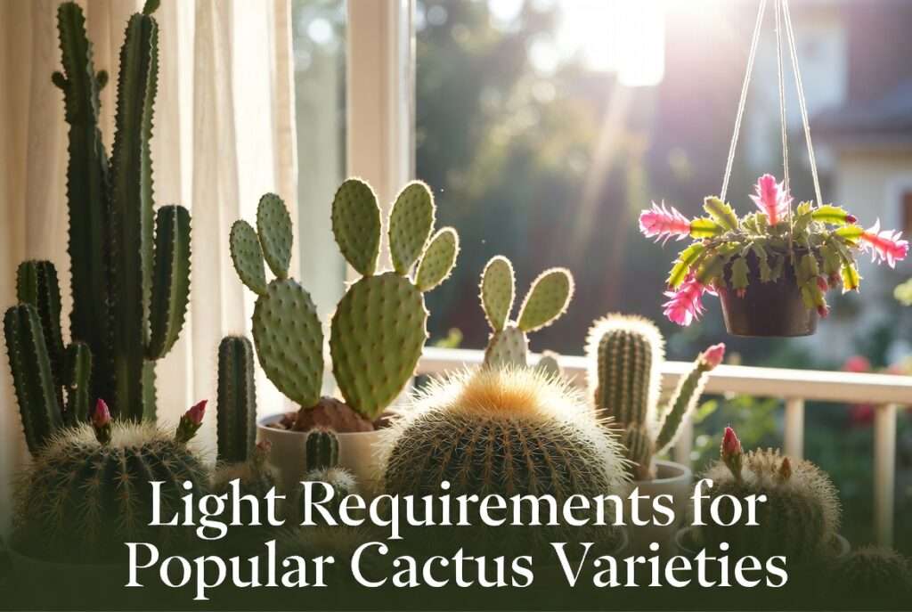 light requirements for popular cactus varieties