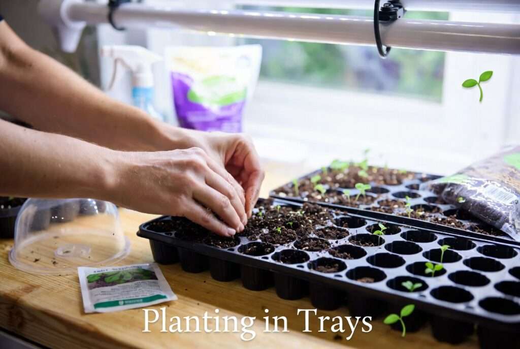 planting in trays