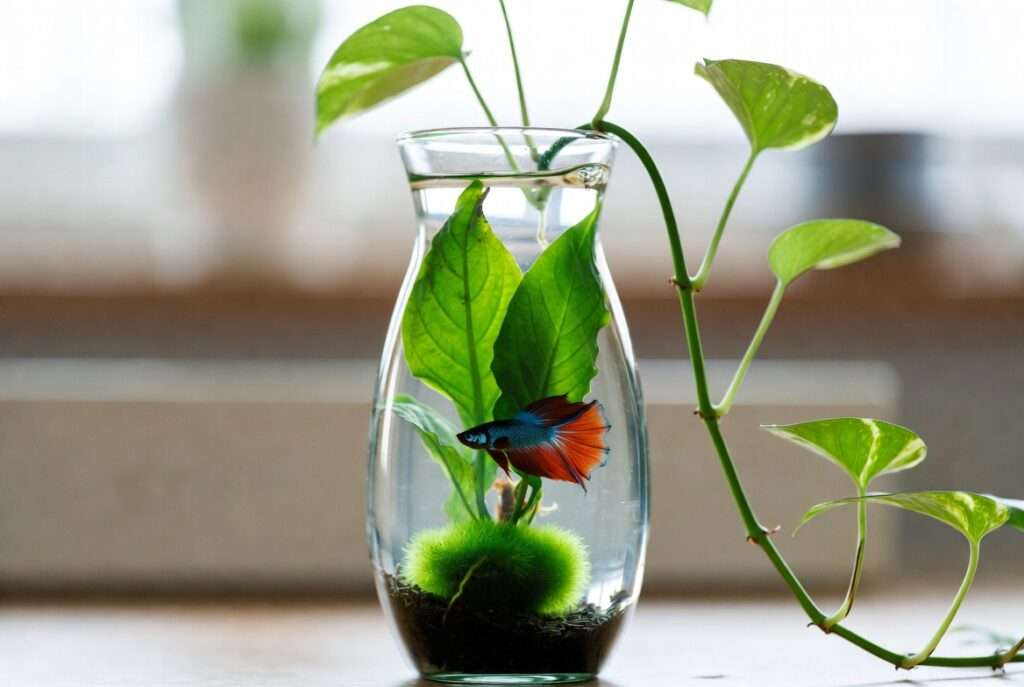 plants for bettas in a vase