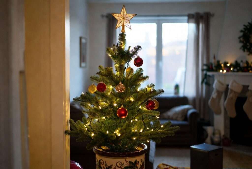 potted christmas tree