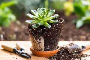 repotting succulents to avoid root-bound issues