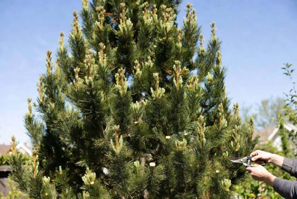 trimming pine trees