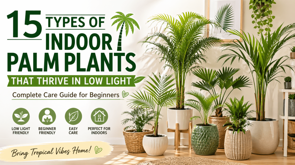 types of indoor palm plants