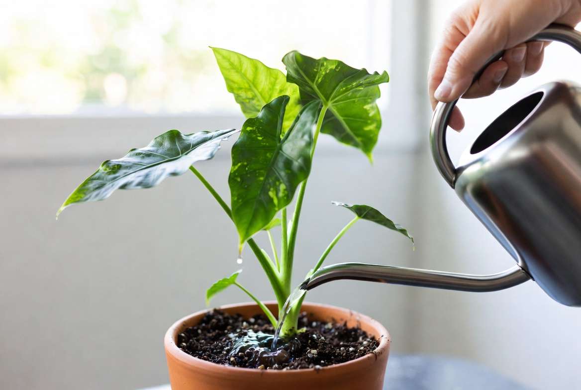 Proper watering technique for Tiny Dancer plant to avoid overwatering