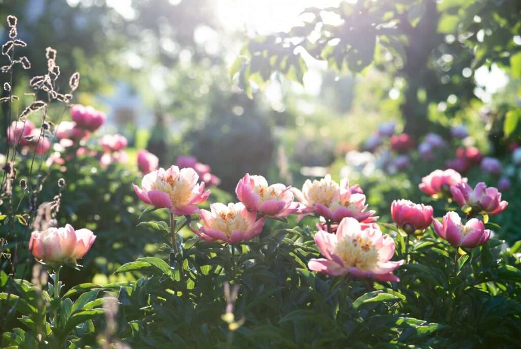 bowl of beauty peony plant