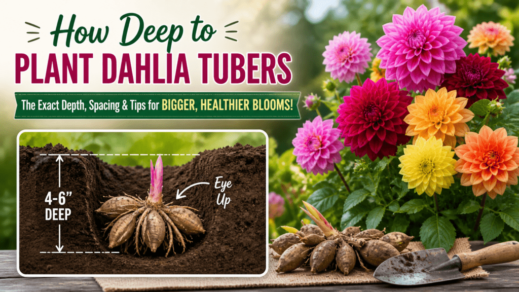 how deep to plant dahlia tubers