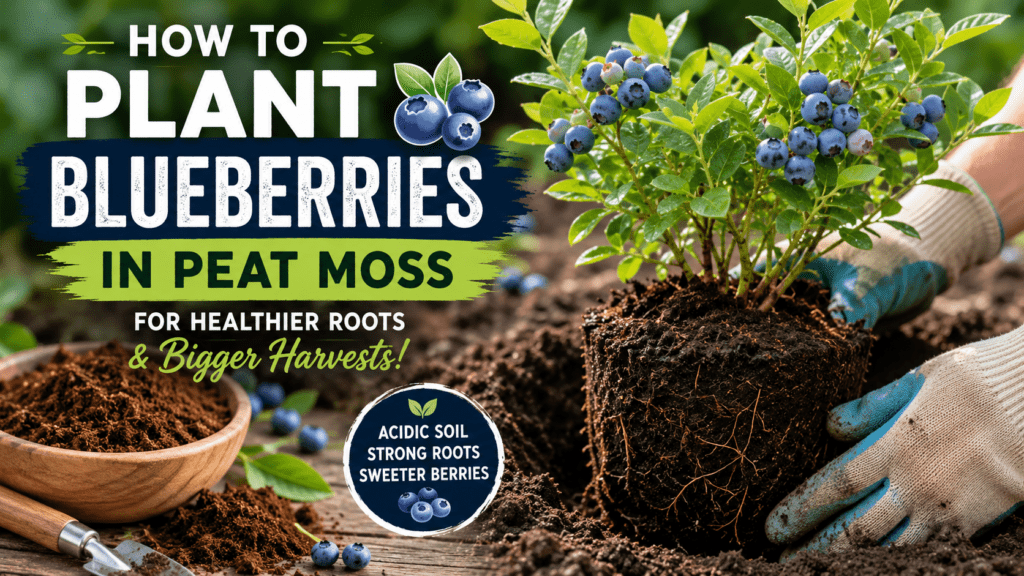 plant blueberries in peat moss