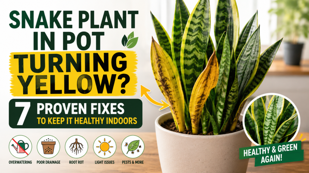 snake plant in pot