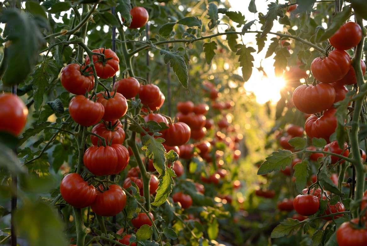Bountiful harvest from well-cared-for seedless tomato plants