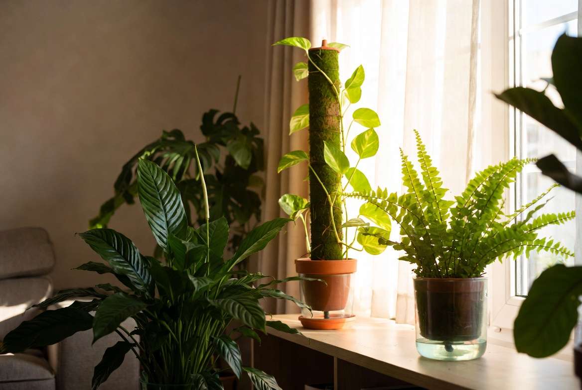 Best houseplants for plant waterer indoor self-watering systems like peace lily, pothos and ferns