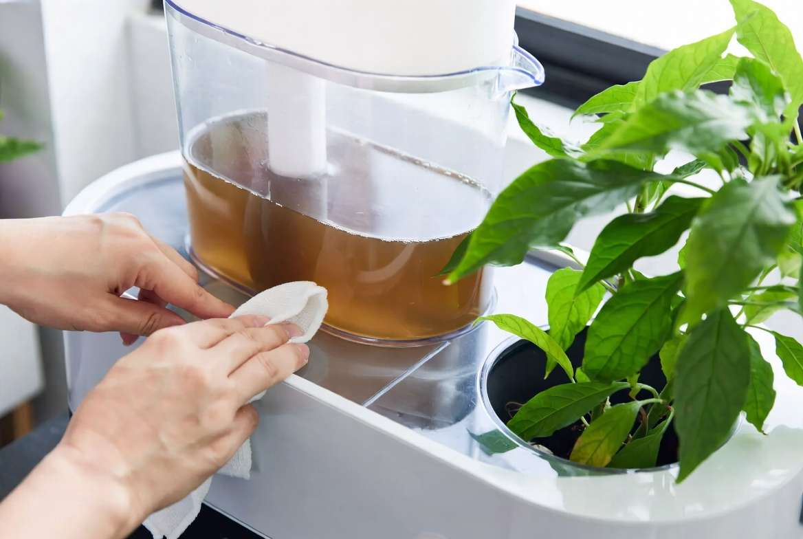 Maintenance and cleaning of plant waterer indoor self-watering planters