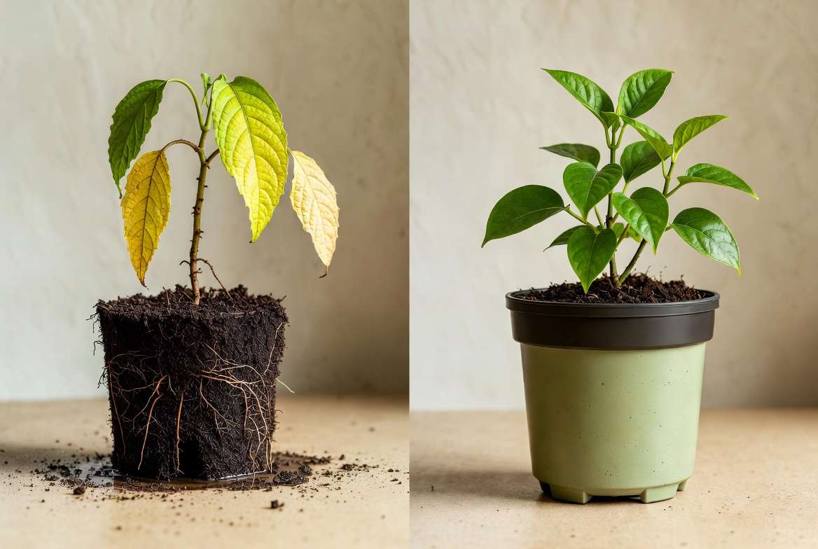 Common mistakes to avoid with plant waterer indoor systems - root rot vs healthy plants