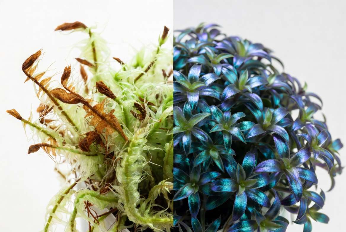 Common rainbow moss plant problems and how to fix them before after