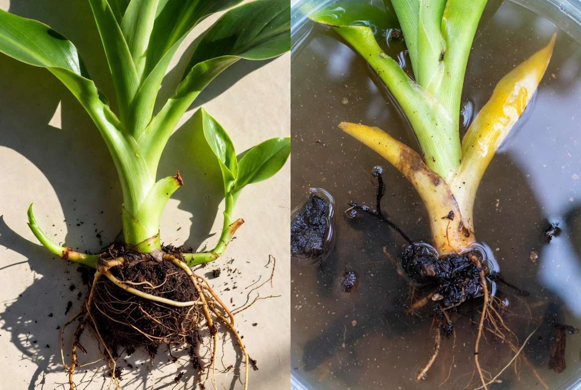Common Arrowhead plant propagation problems and healthy comparison