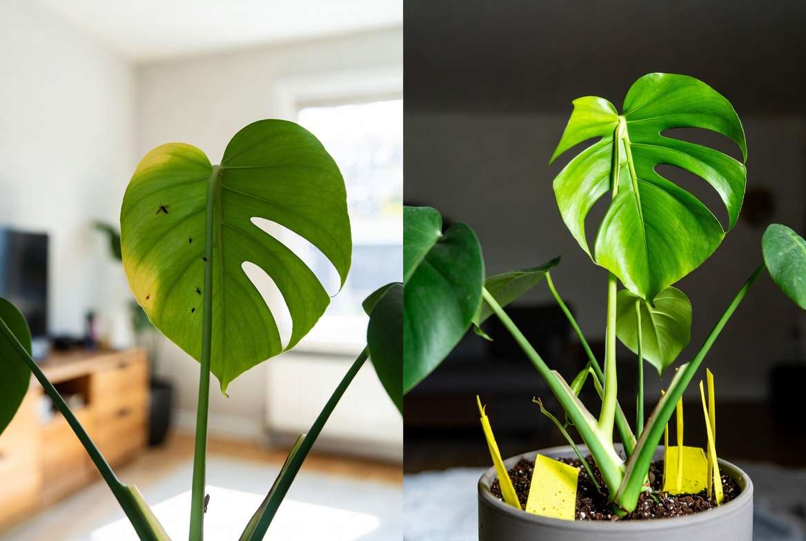 Before and after results of integrated pest management for fungus gnats in houseplants