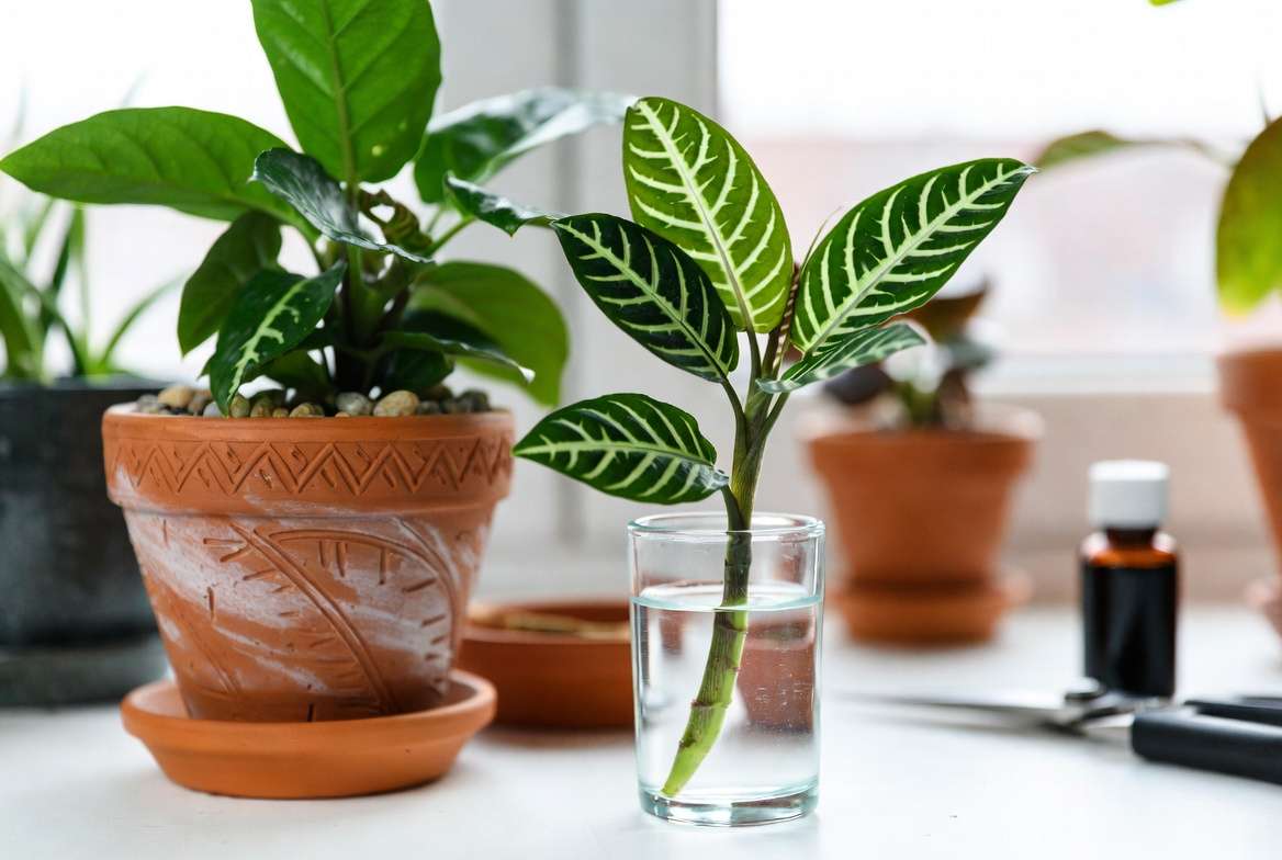 Zebra Plant propagation by stem cuttings for Turlock gardeners