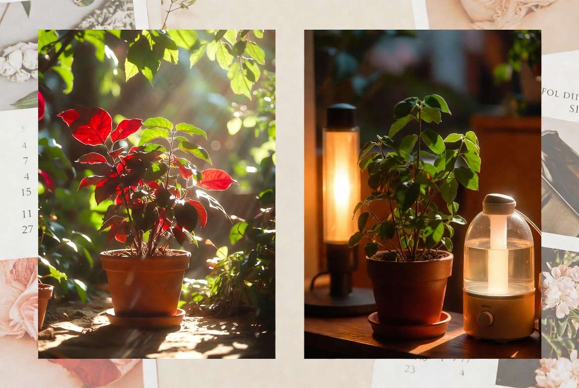 Seasonal care guide for red and green plants year-round maintenance