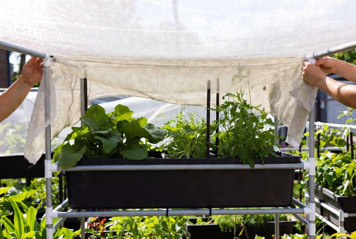 How to properly install shade structures for shading garden plants
