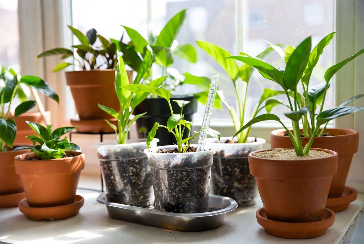 Proper houseplant watering and soil drainage techniques to prevent fungus gnats