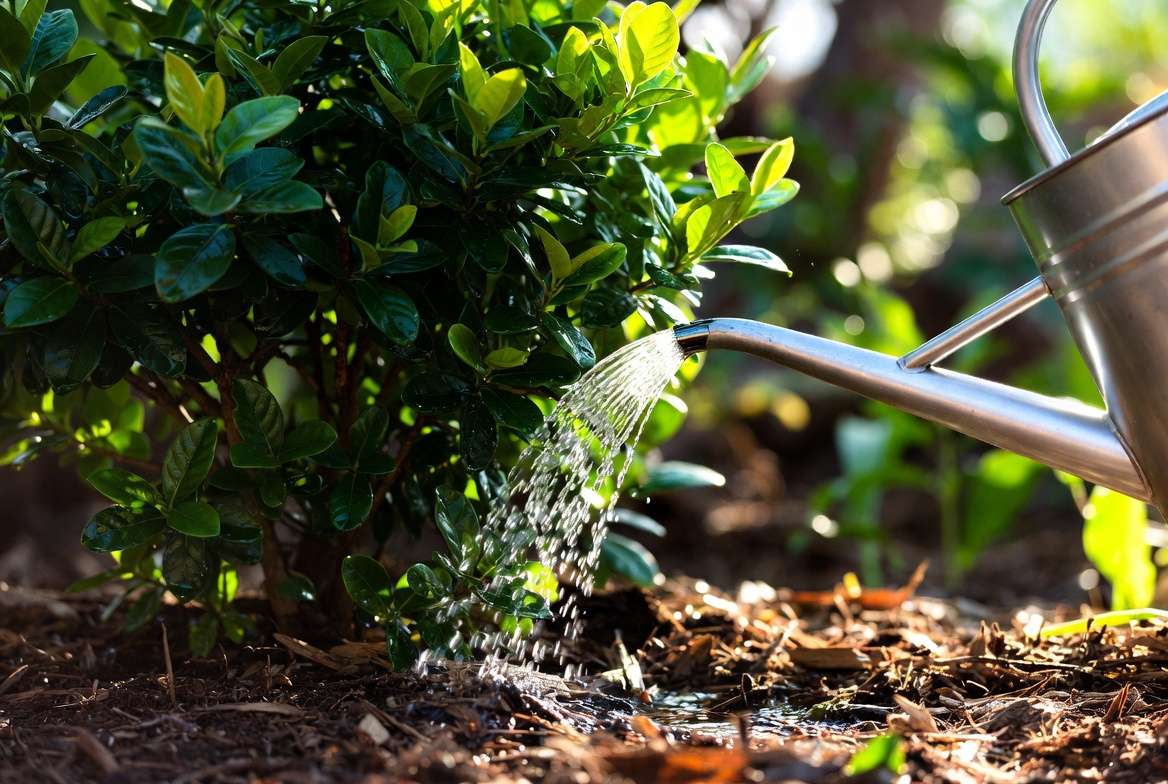 Proper watering technique for Radicans Gardenia plant to maintain consistent soil moisture