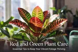 red and green plant