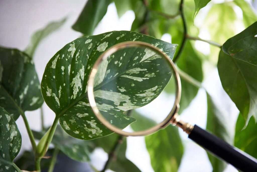 white specks on plant leaves