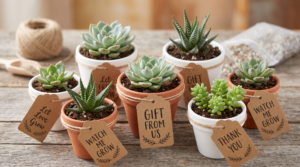DIY succulent party favors or gifts