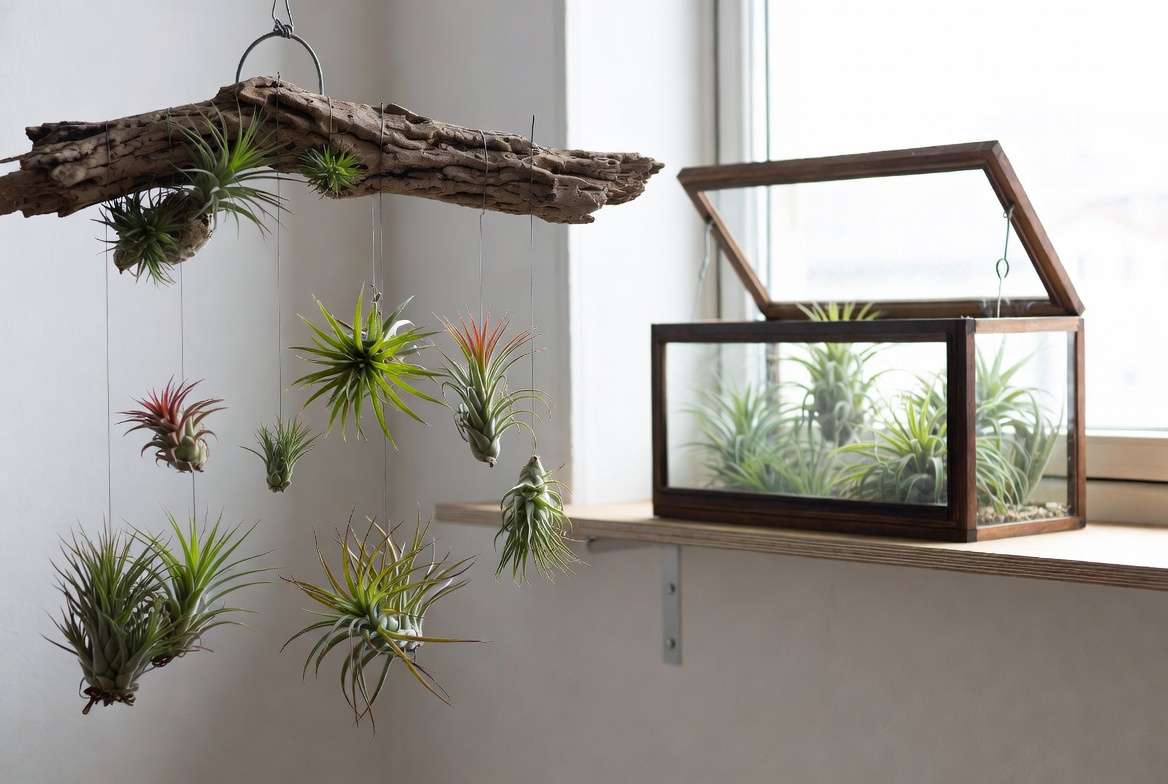 Creative ways to mount and display air plants in home decor